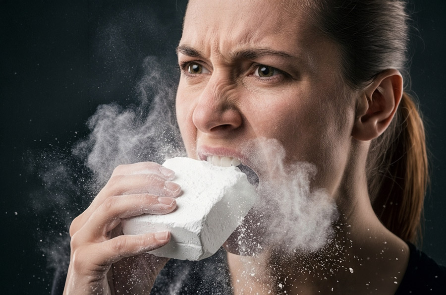 Kreide essen - das ist praktisch, was die meisten Magnesium-Präparate sind